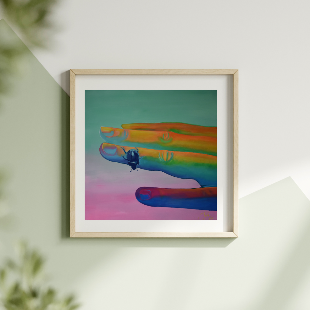 Green Minimalist Wall Frame Mockup Instagram Post